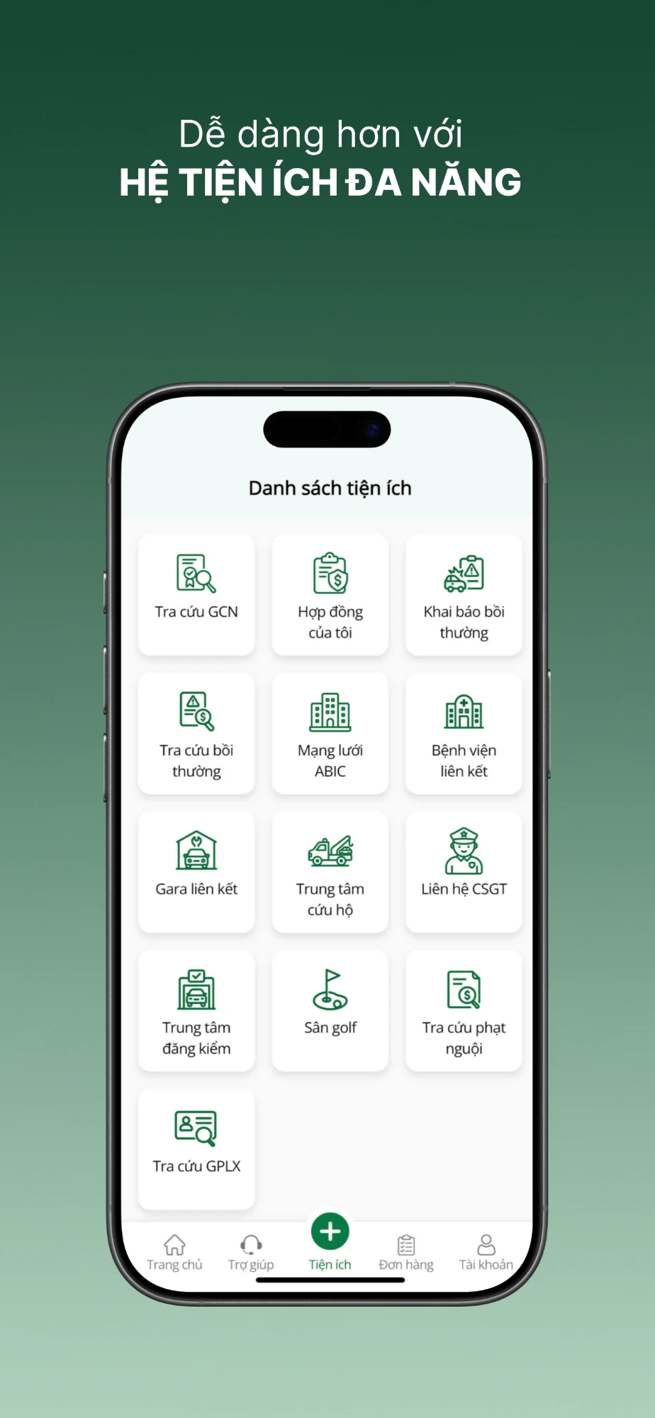 Ứng dụng My ABIC - Hệ tiện ích đa năng